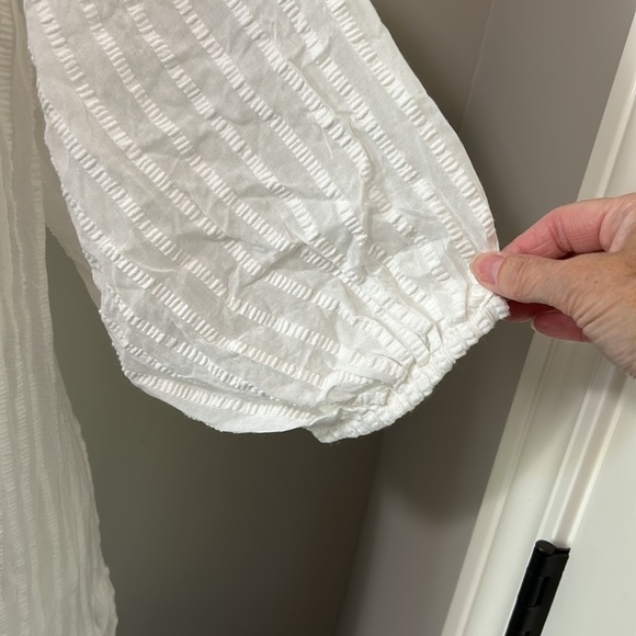 MODERN CITIZEN White Short Sleeve Open Back Dress Cottage Core Dress Sz S NEW - Picture 5 of 10